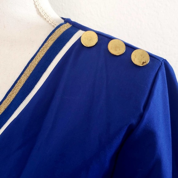 Vintage Village Fair Women's Blue Dress Size Small - Picture 6 of 9